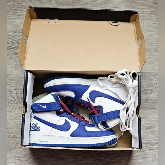 Size 10.5 Nike Air Force 1 High '07 LV8 EMB “Rush Blue” - Picture 1 of 10